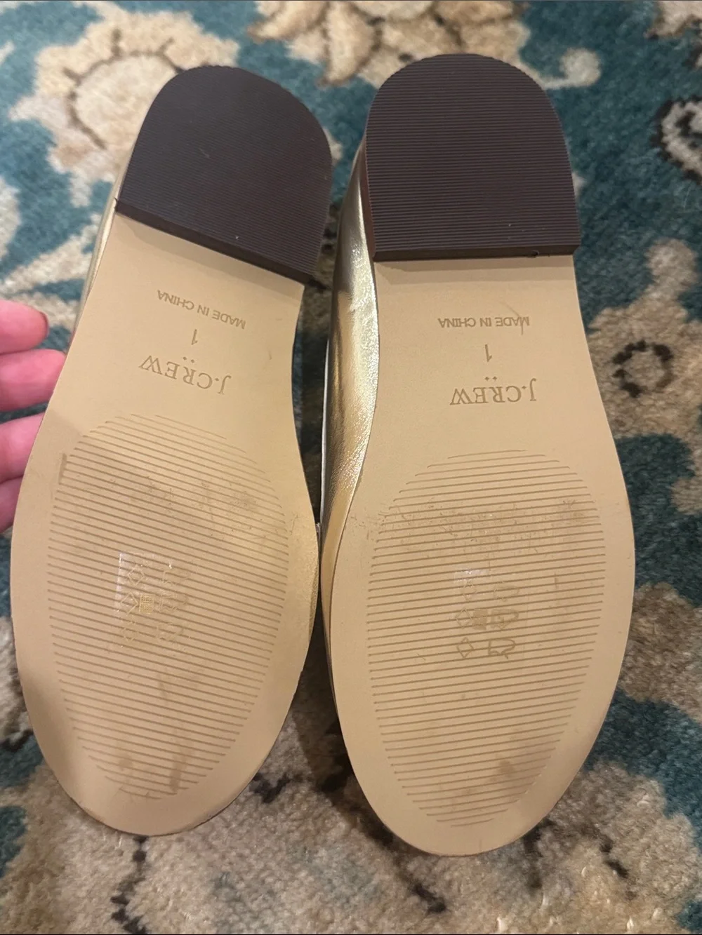 J. Crew Metallic Gold Kids' Loafers with Horsebit